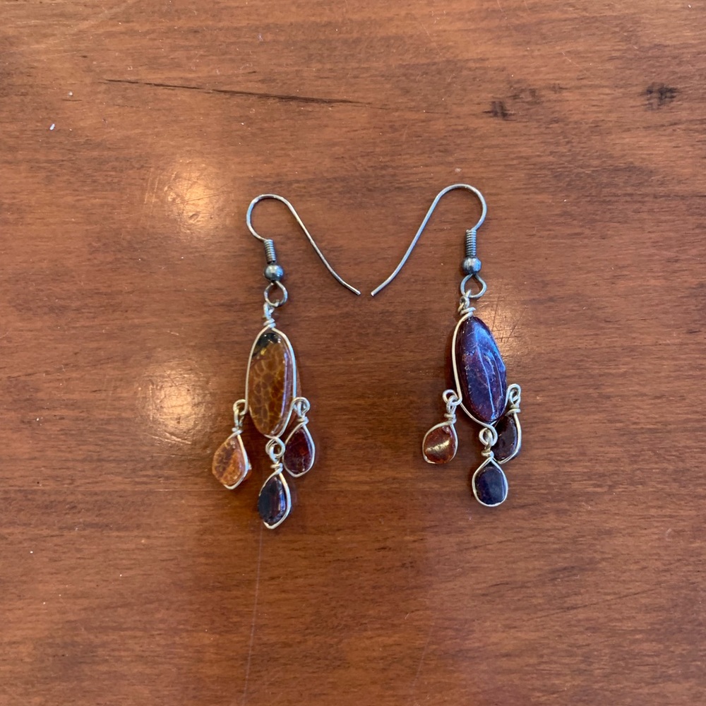 Amber Dangle Earrings
